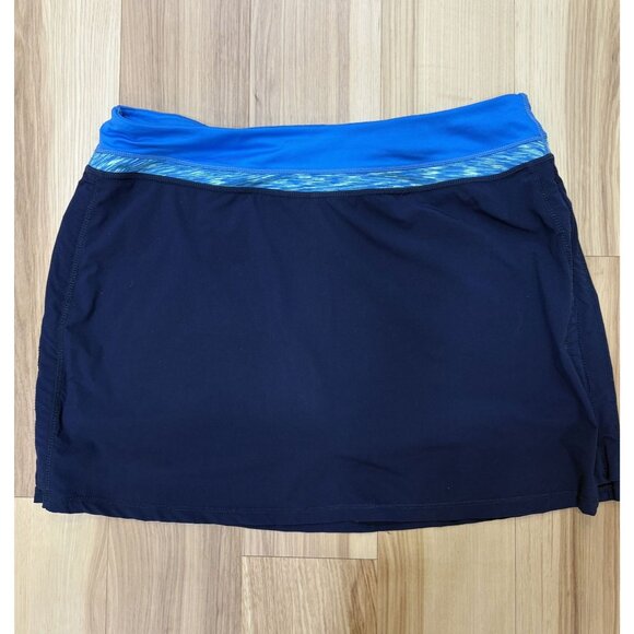 Tangerine L Blue Banded Waist Stretch Skort With Inner Shorts - Picture 1 of 3